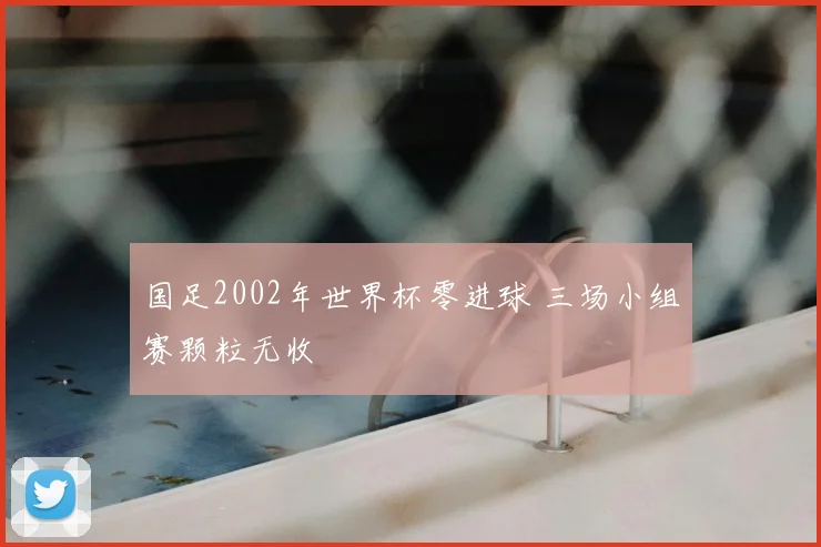 国足2002年世界杯零进球 三场小组赛颗粒无收